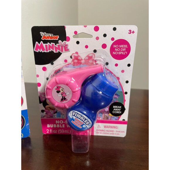 Disney Junior No-Spill Bubble Whistle Set - Spidey & Minnie 2 Pack 2 Fl Oz Eac - Picture 4 of 4